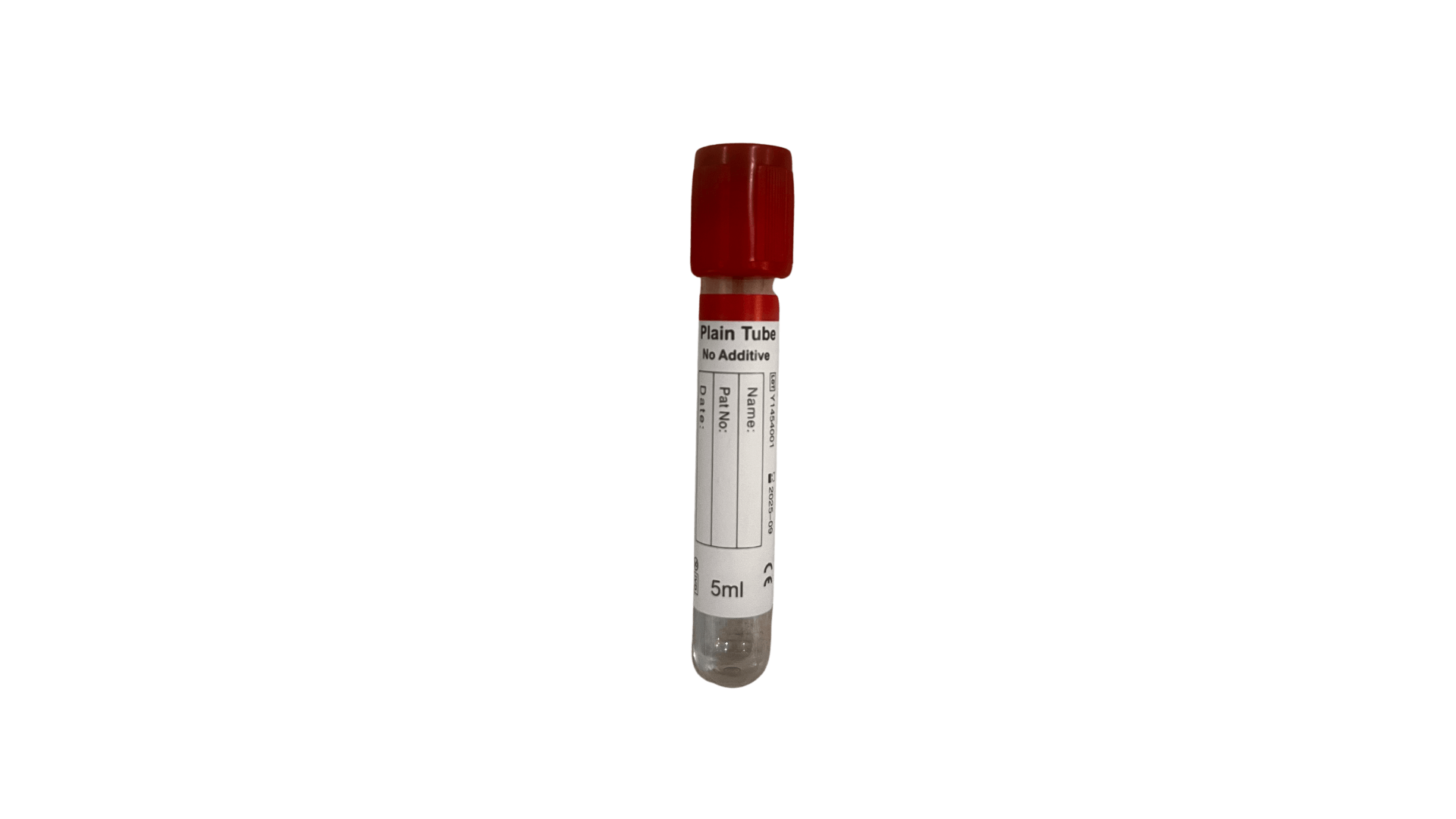 Plain tube (No additive) - PET - 5-7ml