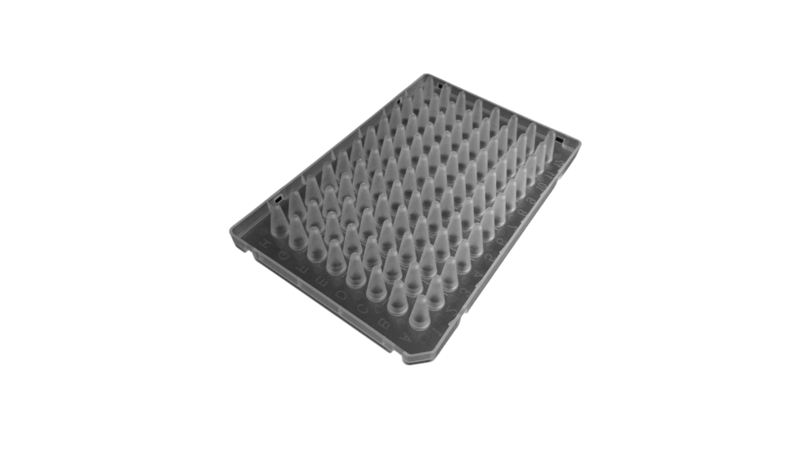 PCR 96-well Plate, Semi-Skirted, Clear, ABI -  0.1 mL - 10 Pieces